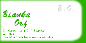 bianka orf business card